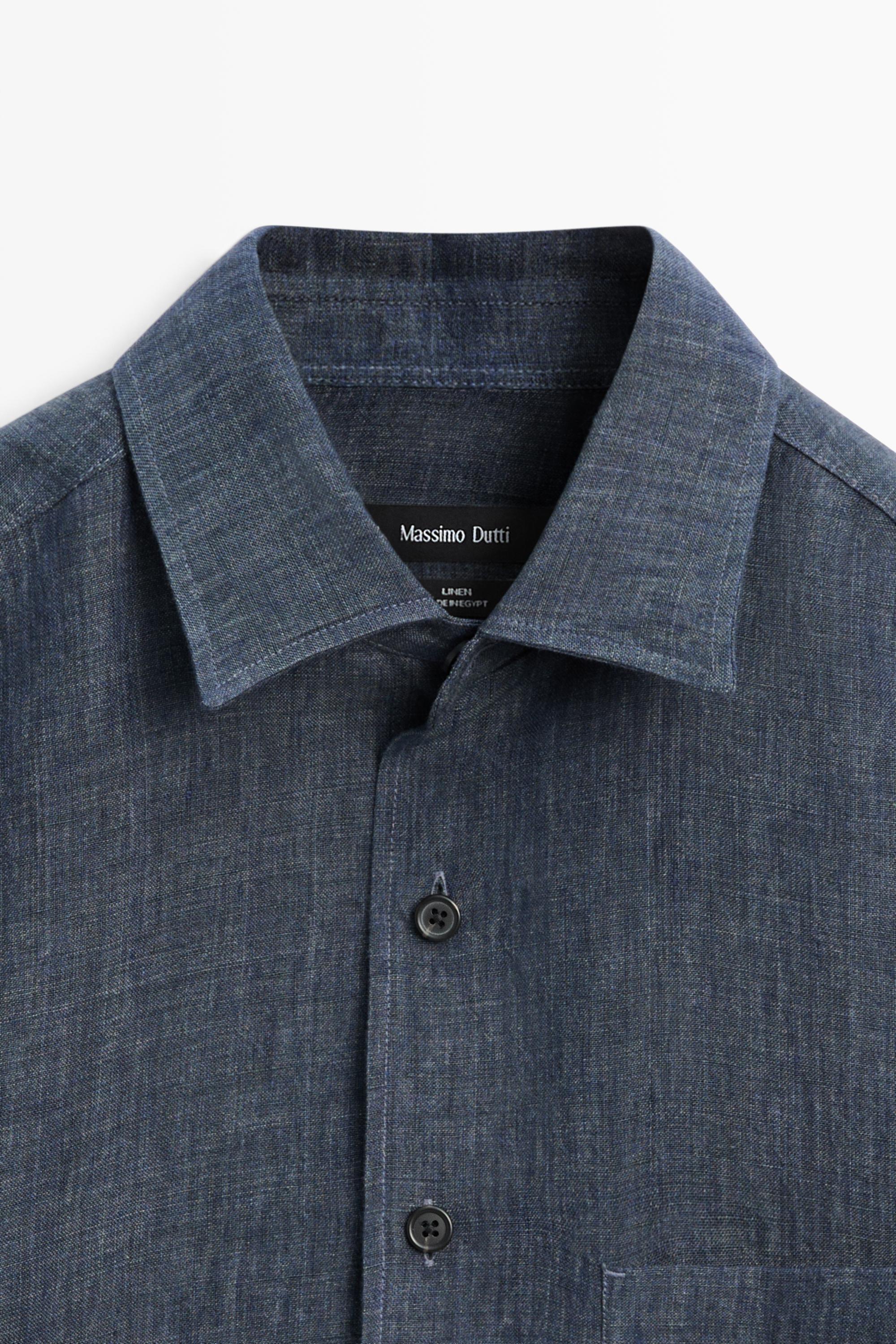 100% linen shirt with pocket